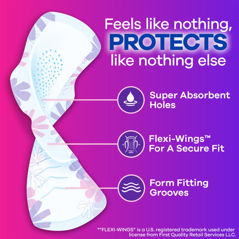 Always Radiant Feminine Pads for Women, Size 3 Extra Heavy, with Wings, Scented, 30 CT