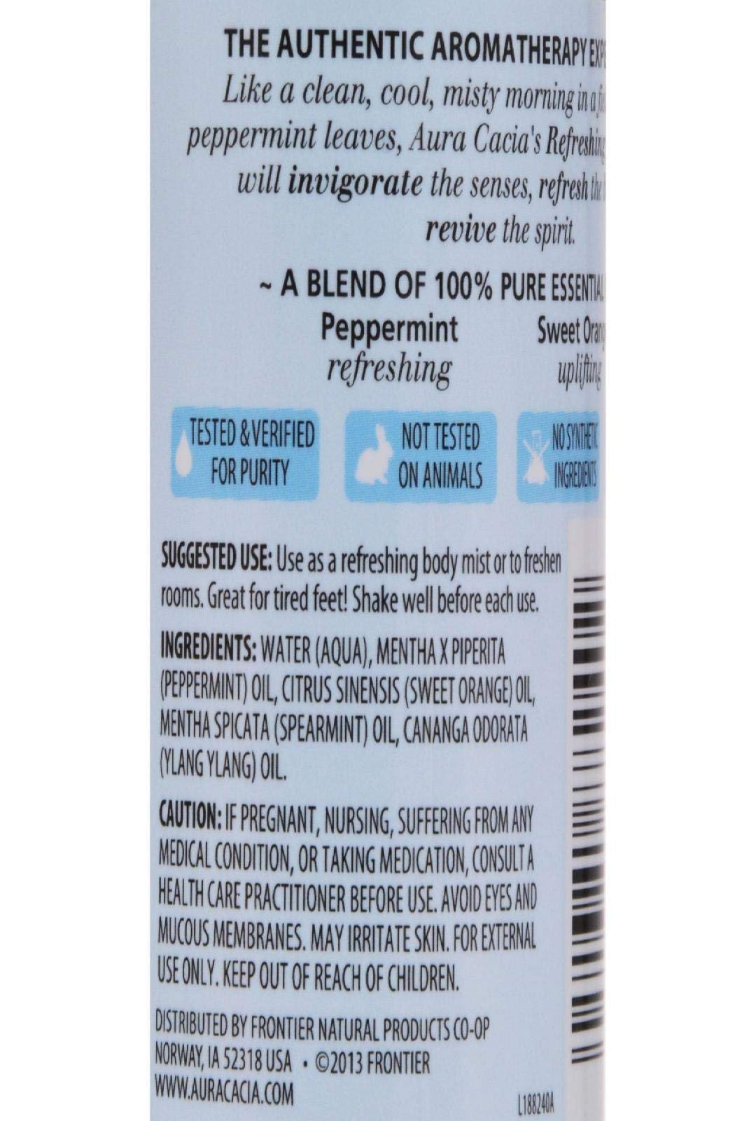 Aura Cacia Peppermint Harvest Aromatherapy Mist 4 Oz. Bottle
