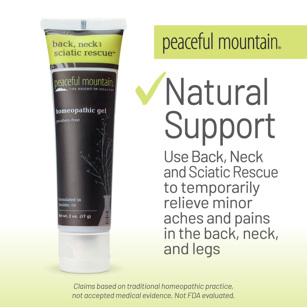 Peaceful Mountain Back, Neck and Sciatic Rescue - for back and leg discomfort - 2oz