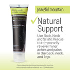 Peaceful Mountain Back, Neck and Sciatic Rescue - for back and leg discomfort - 2oz