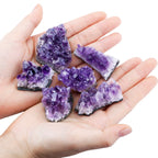 SUNYIK Natural Amethyst Quartz Crystal Cluster,Druzy Geode Specimen Gemstone Sculpture Sphere(0.5lb)