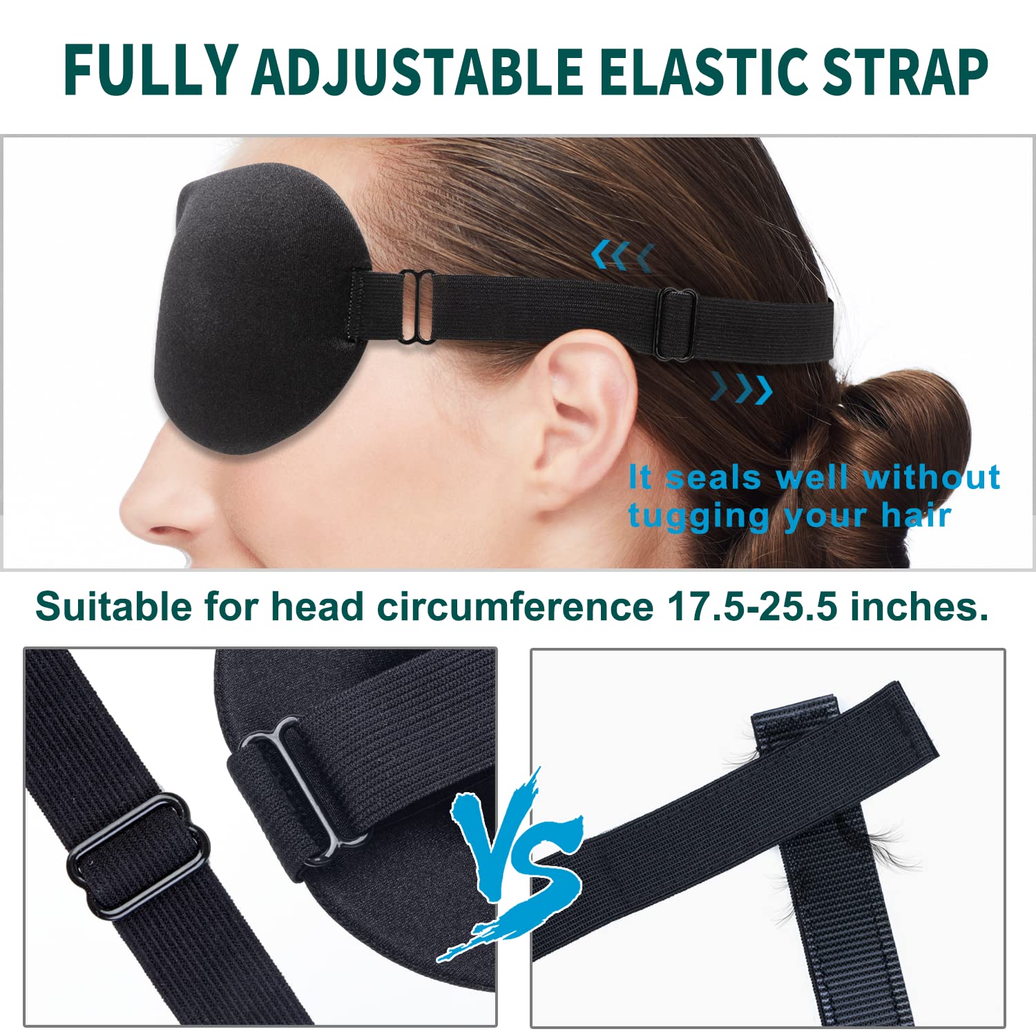 NEWVANGA Sleep Mask for Back and Side Sleeper, Block Out Light, Sleeping Eye Mask of 3D Night Blindfold, Zero Eye Pressure Ultra