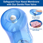 MAOEVER Neti Pot Sinus Rinse Nasal Wash 300ML Neti-Pot with 30 Nasal Wash Salt Packets and Sticker Thermometer Nose Cleaner Wash
