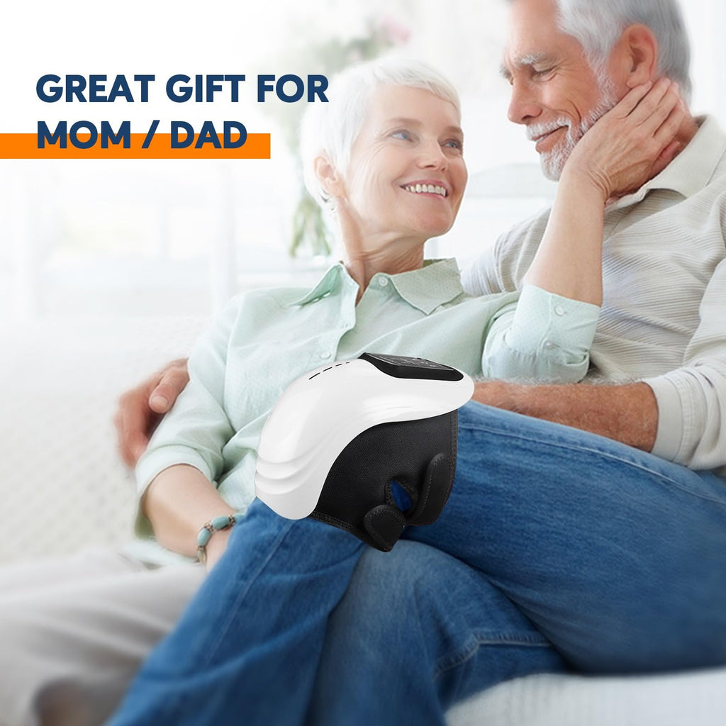 IeBilif Cordless Knee Massager with Large LED Screen, Heated and Vibration, Heated Knee Massager, Gift for Birthday, Gift for Hu