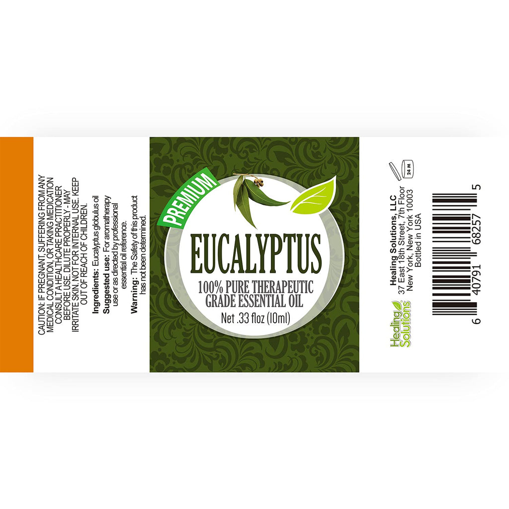 Healing Solutions 10ml Oils - Eucalyptus Essential Oil - 0.33 Fluid Ounces