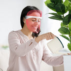 L E D Face Mask Light Therapy, 7 Colors L E D Light Therapy Mask, Red & Blue Light Therapy for Face, Light Mask for Skin Care, P
