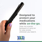 GMS 60cc Syringe Case - Holds New, Prefilled & Used Syringes with Needles - Small & Discreet - Ideal for Travel - Sharps Contain