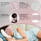 Bonuci 2 Pcs Weighted Eye Mask for Sleeping Soft Blackout Gravity Sleep Mask Gentle Pressure Eyes Cover with Adjustable Elastic