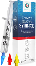 Medi grade Ear Wax Removal Syringe - Natural Ear cleaner for Safely Removing Ear Wax at Home - Reusable Ear cleaning Kit with 3x