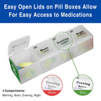 Medcenter Monthly Pill Organizer System 4 Times a Day, 31 Day Pill Organizer Box, with Talking Alarm Clock Reminding System, Mon