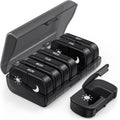 PULIV Extra Large Weekly Pill Organizer 2 Times a Day, One-Side Open Pill Box 7 Day for Easy Filling, Black Privacy Protection A