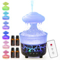 BOHOFAM Aroma Essential Oil Diffuser,Rain Cloud humidifier Simultaneously Water Drip and Air Mist,Rain Diffuser with 4 Hotel Col