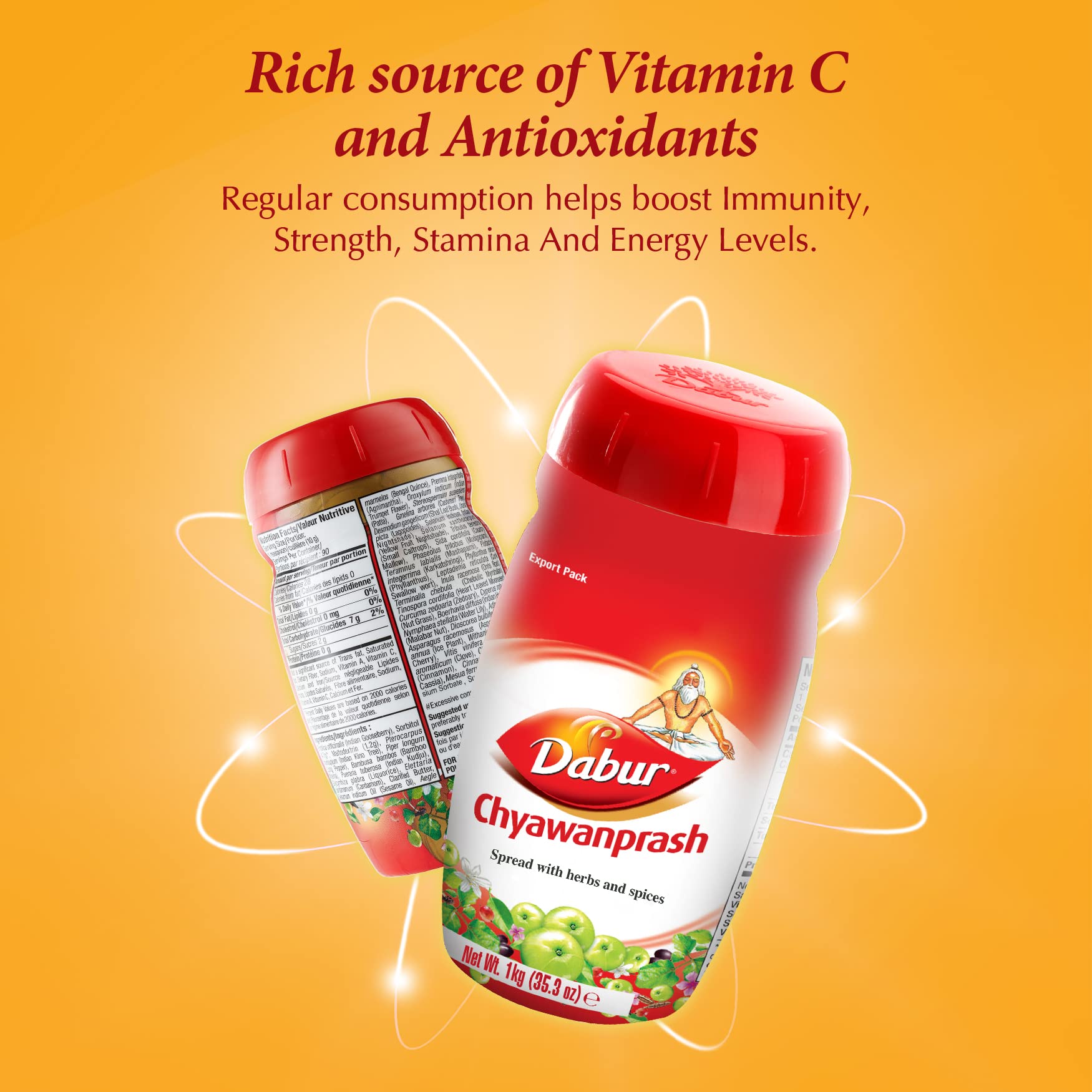 Dabur Chyawanprash (Chyavanprash) - Traditional Inspired by Ayurveda with Natural Ayurvedic Ingredients - Revitalize, Energize,