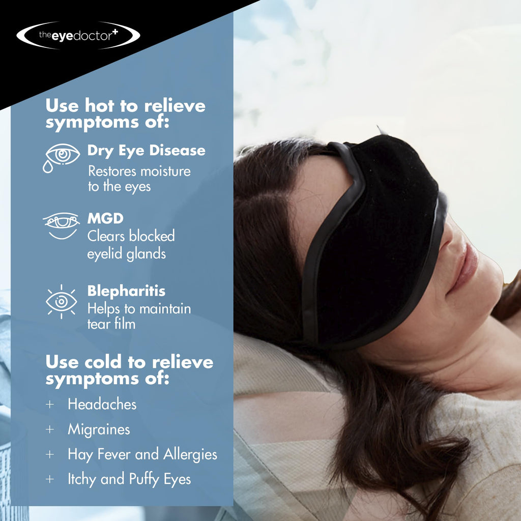 The Eye Doctor Hot Compress for Eye - Helps Dry Eye & Blepharitis - Reusable Eye Mask - Heated Eye Mask for Dry Eyes - Warm Comp