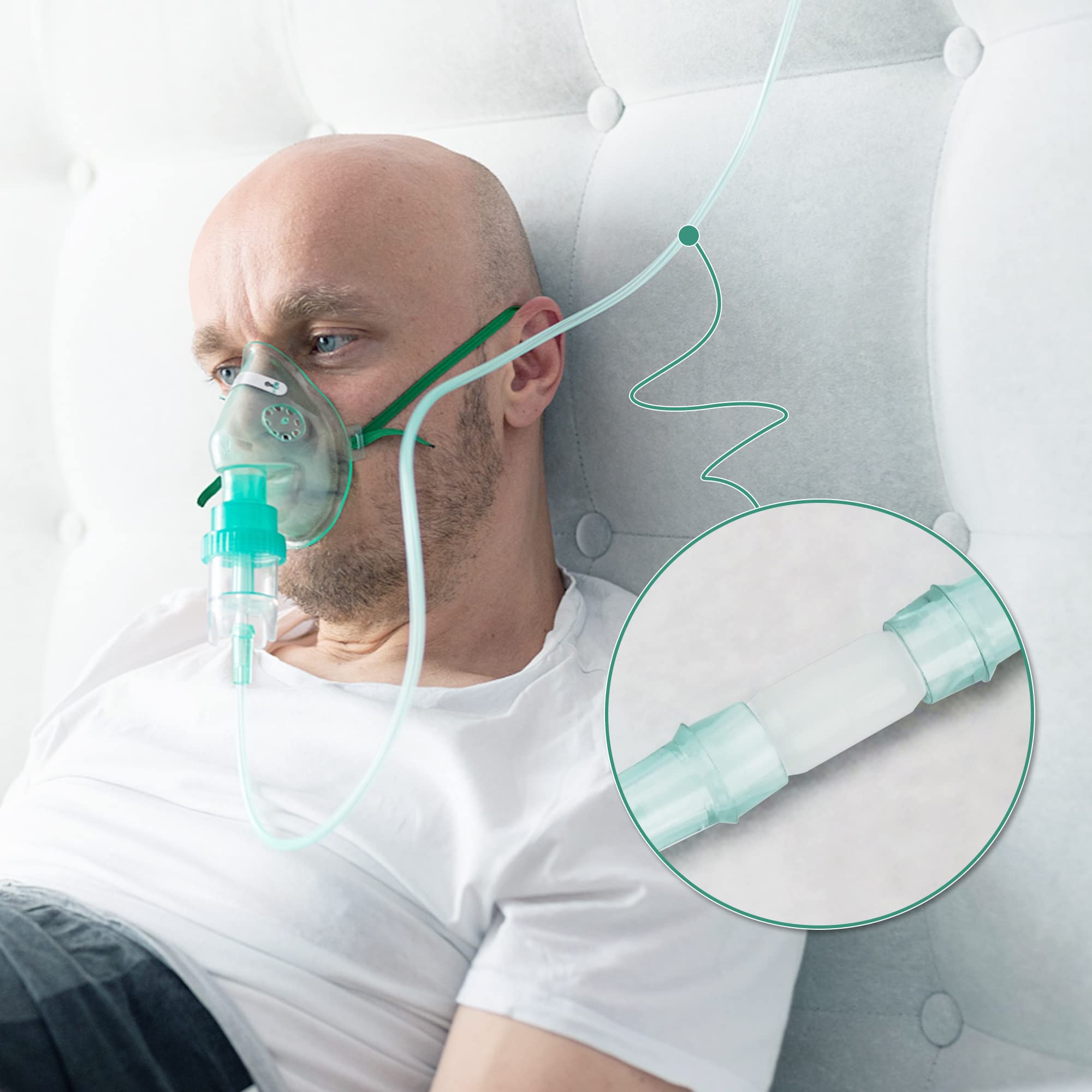 ANSNF Oxygen Tubing Connector, 360 Rotation Cannula Connector Oxygen Connector Avoid Tangles, Tubing Swivel Connector O2 Connect