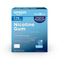 Amazon Basic Care Coated Nicotine Gum 2 mg, Ice Mint Flavor, Stop Smoking Aid, Relieves Nicotine Cravings to Help You Quit Smoki