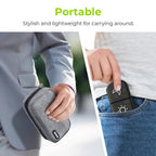 AUVON Canvas Bag XL Weekly Pill Organizer 2 Times a Day, Travel Pill Box 7 Day with One-Side Large Opening, AM PM Pill Case with