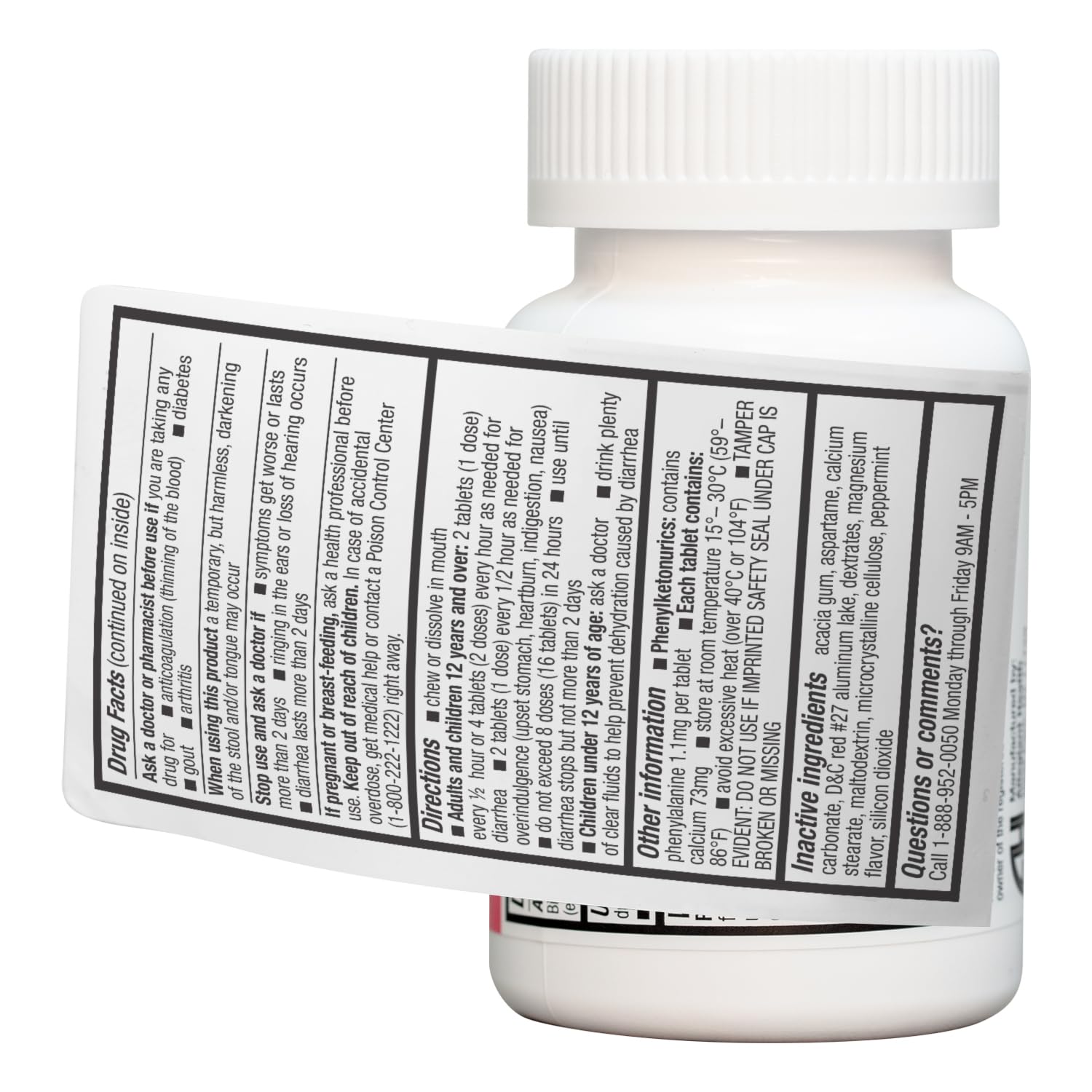 HealthA2Z Bismuth | Bismuth Subsalicylate 262mg | Multi-Symptom Relief | (100 Count (Pack of 1))