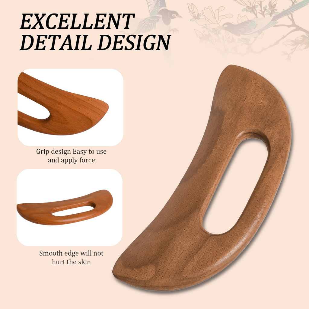 Wooden Cellulite Massager, Body Guasha Tool Lymphatic Drainage Massager Muscle Scraper Back Massage Tool Relieve Muscle Fatigue,
