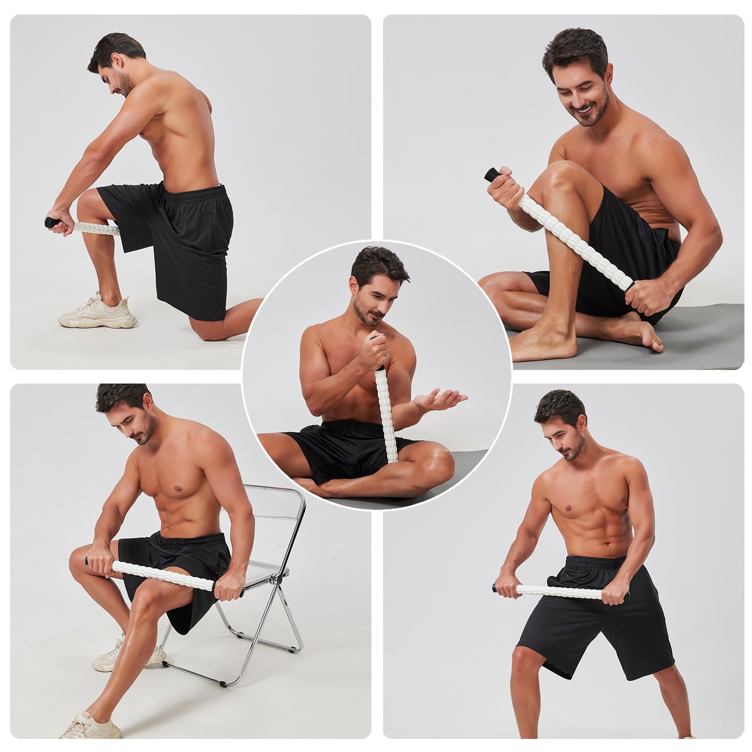 MZDXJ Muscle Roller Stick, Massage Stick for Full Body Relaxation, Relieves Muscle Soreness, Tension, Stiffness, for Shoulders,
