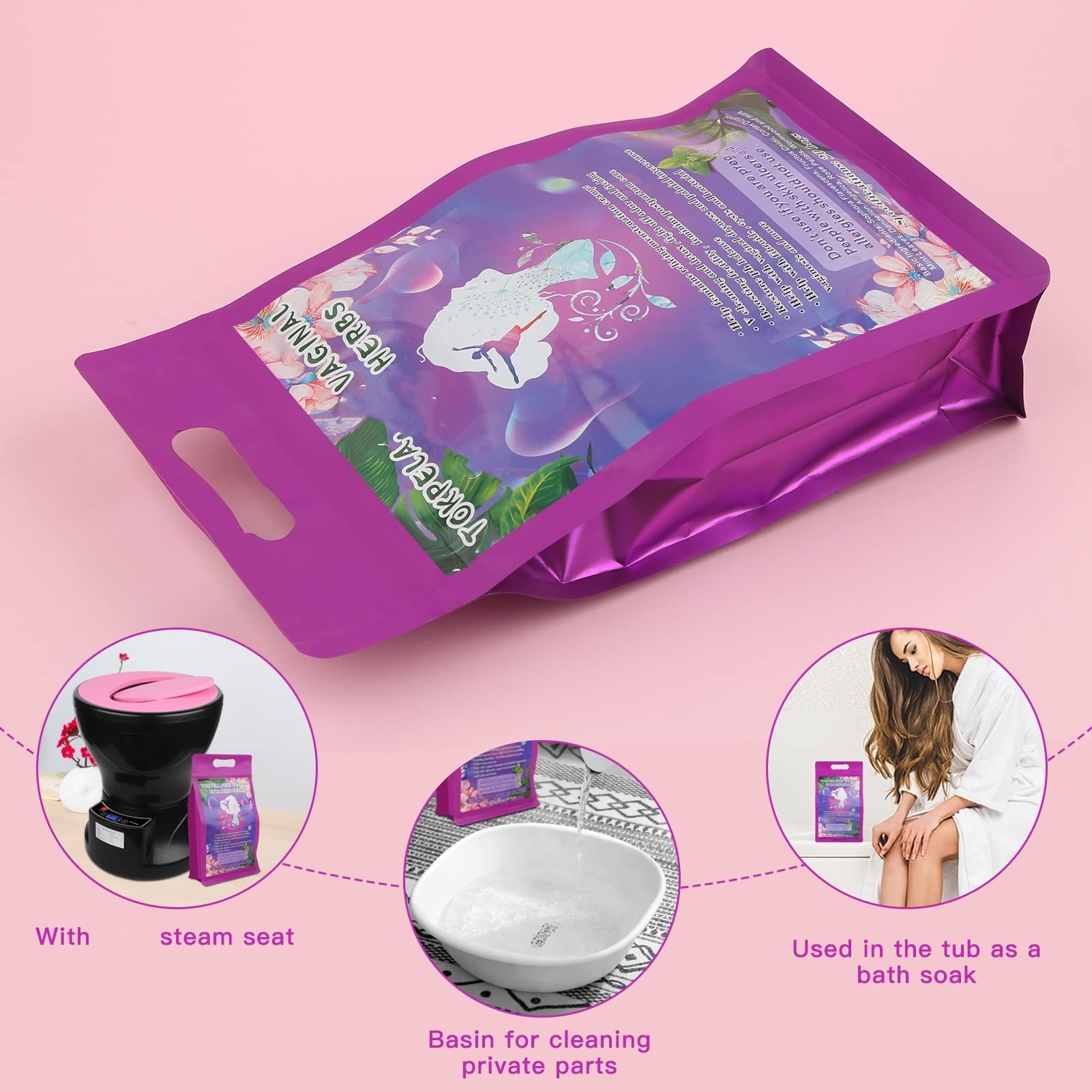 TOKPELA Yoni Herbs for Cleansing and Tightening,100% Organic V Steaming Herbs(Filter Bag Packaging), Yoni Kit, V Steam Herbs Ton