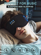 LC-dolida Sleep Headphones, 3D Sleep Mask Bluetooth Wireless Music Eye Mask, Sleeping Headphones for Side Sleepers Sleep Mask wi