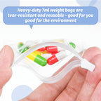 Nuanchu 36 Pieces Pill Pouches Bags Set Reusable Zippered Pill Baggies Clear Plastic Self Sealing Travel Medicine Organizer Stor
