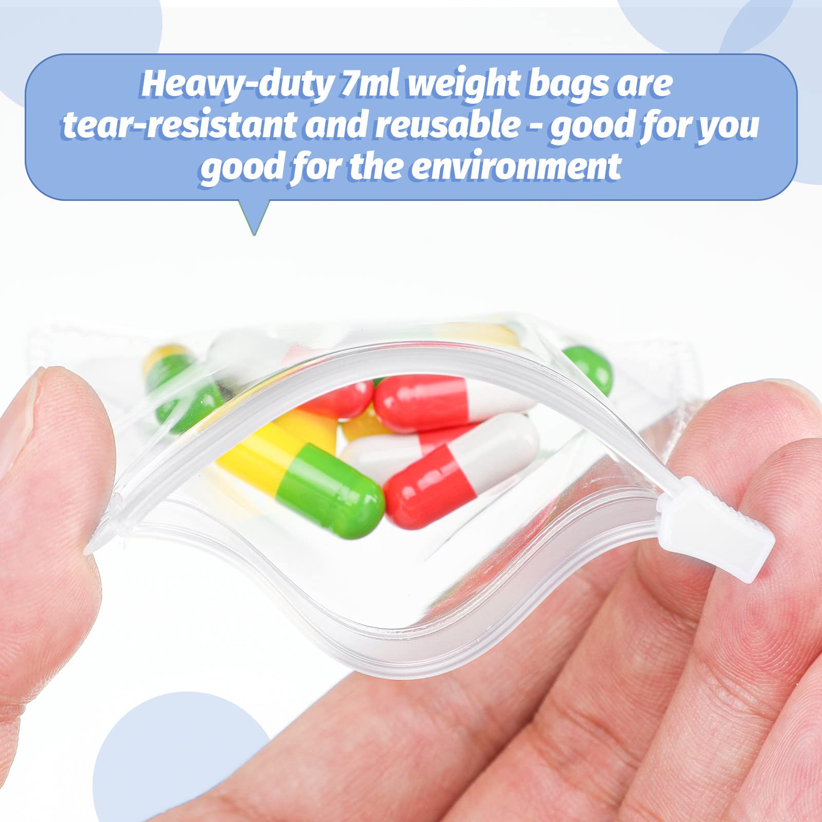Nuanchu 36 Pieces Pill Pouches Bags Set Reusable Zippered Pill Baggies Clear Plastic Self Sealing Travel Medicine Organizer Stor