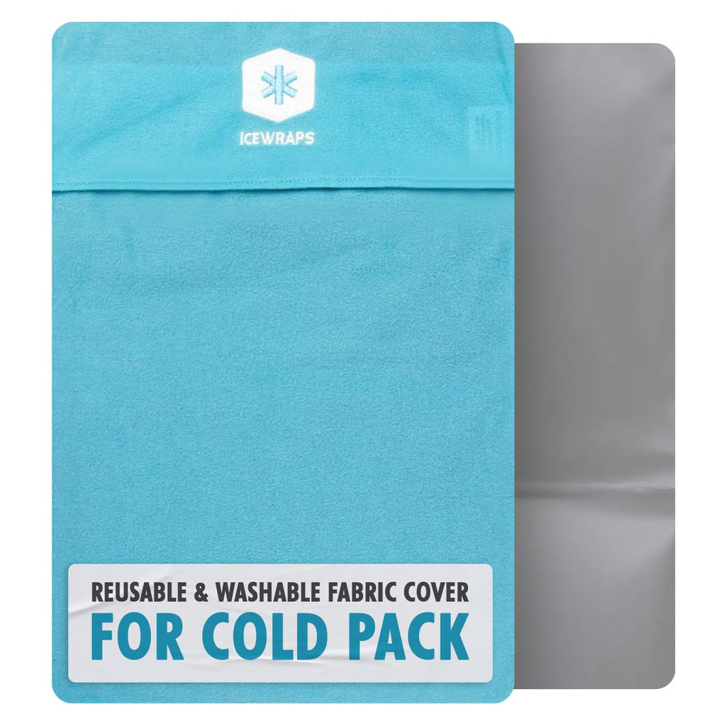ICEWRAPS Extra Cover ONLY for 10x14 Clay Ice Pack | Reusable and Washable Soft Fabric Cover for Cold Pack | Fabric Cold Compress