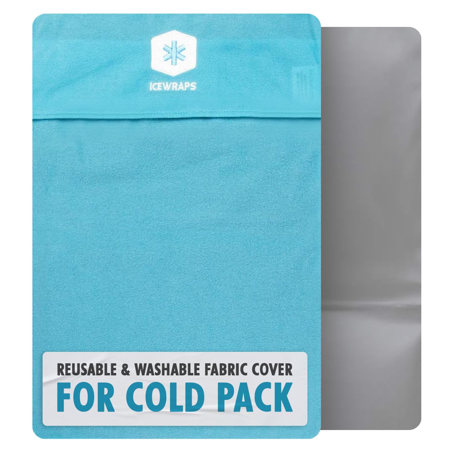 ICEWRAPS Extra Cover ONLY for 10x14 Clay Ice Pack | Reusable and Washable Soft Fabric Cover for Cold Pack | Fabric Cold Compress