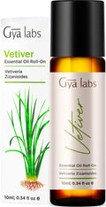 gya Labs Vetiver Essential Oil Roll-On (10ml) - Woodsy, Herbaceous Scent