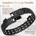 Mahnco Magnetic Bracelets for Men Ultra Titanium Steel Magnetic Bracelet with Double Row Magnets Mens Bracele Adjustable Length
