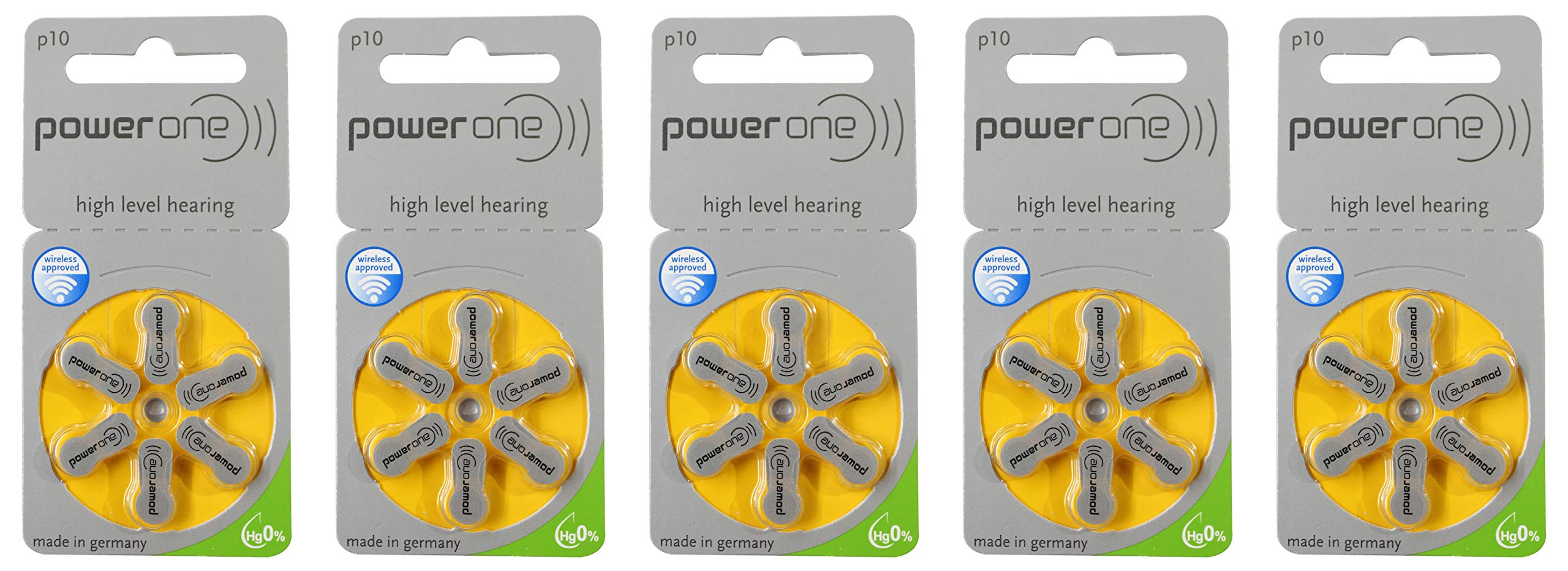 Power One Hearing Aid Battery Size 10, Pack Of 30 Batteries
