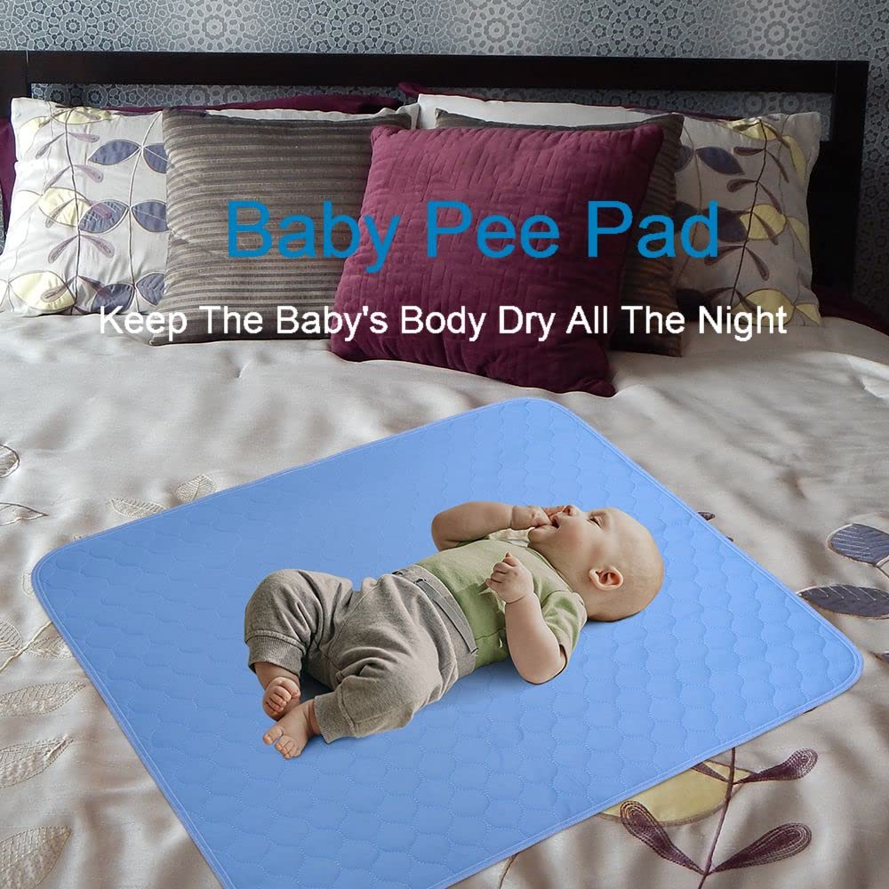 2PCS Reusable Underpads Large 34 x 36, Upgrade Cooling Waterproof Bed Pads with Heavy Absorbent, Washable for Incontinent, Potty