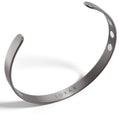 LUXAR Men's/Women's Magnetic Therapy Bracelet | Sophisticated Solid Titanium Bangle with Rare-Earth Neodymium Magnets (Titanium 
