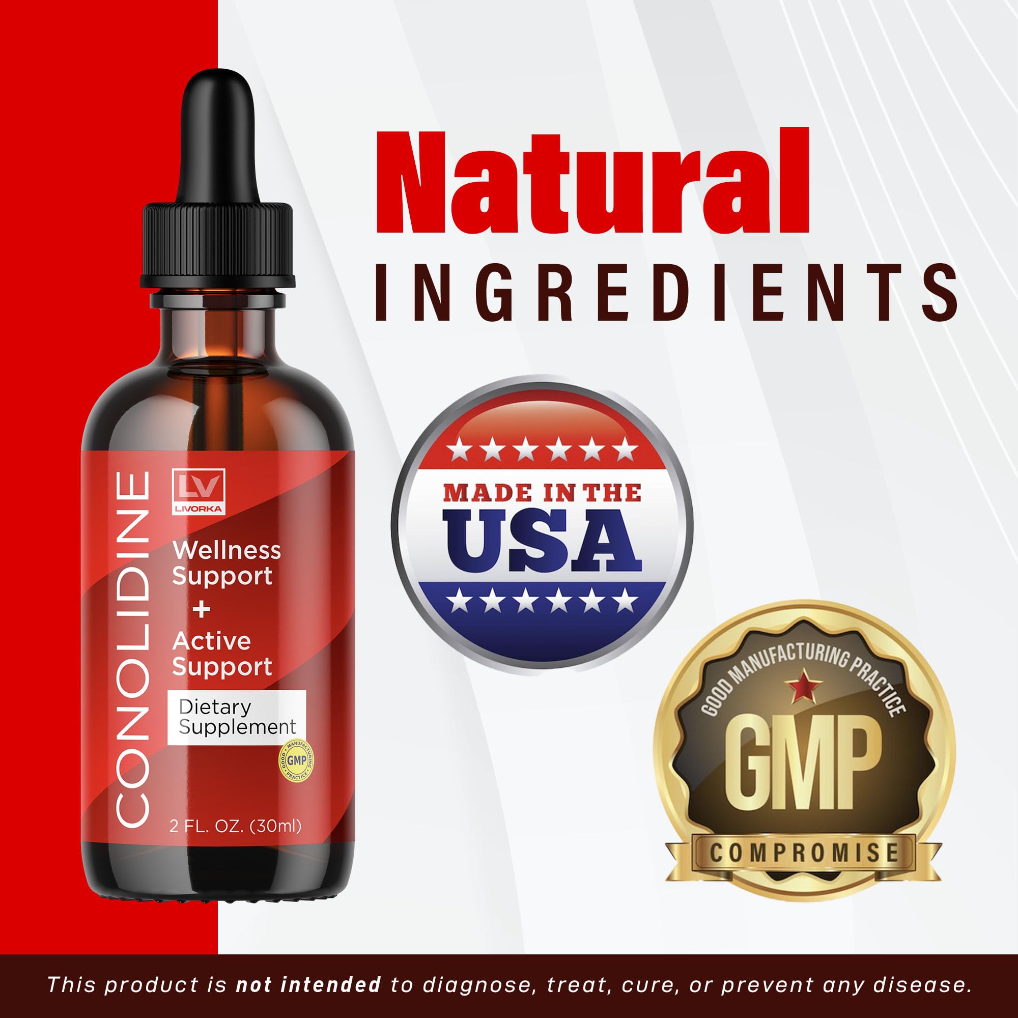 LIVORKA (2 Pack Conolidine Drops, Conolidine, Conolidine Liquid, Conolidine Natural, Conolidine Natural Relief Drops, Conolidine