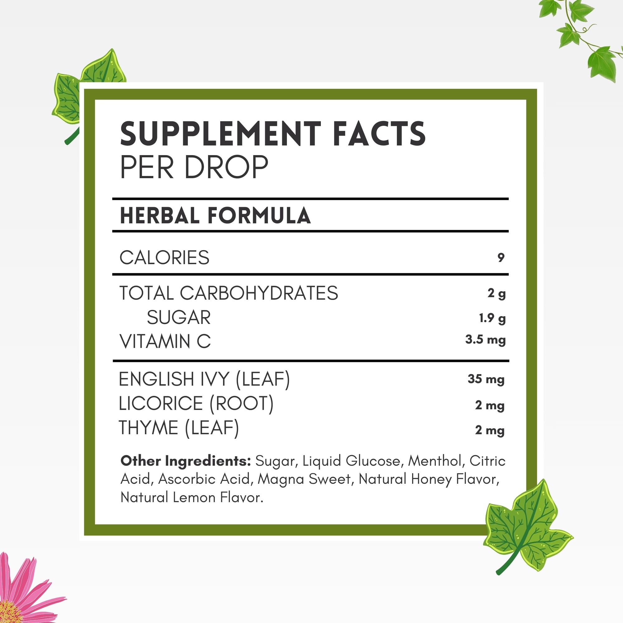 HERBION Naturals Ivy Leaf Cough Drops with Thyme & Licorice, Honey Lemon Flavor, Soothes Cough, for Adults & Children Over 6 Yea