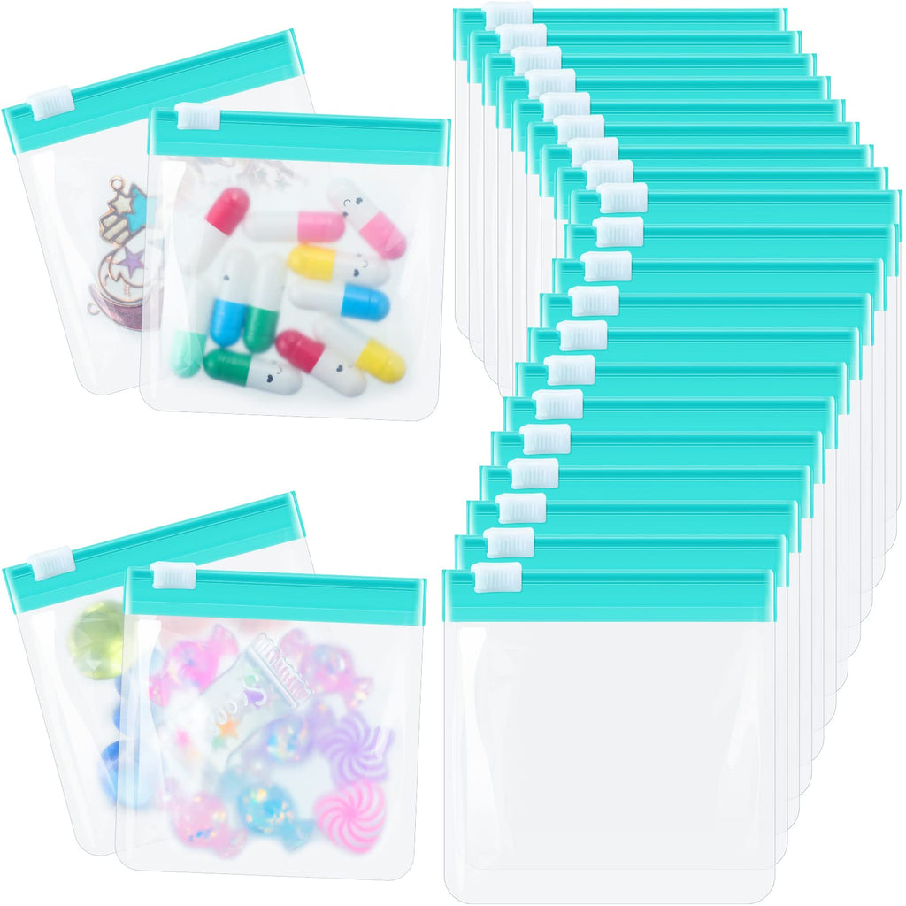 24 Pieces Pill Pouch Bags Zippered Pill Pouch Set Reusable Translucent Medicine Organizer Self Sealing Medicine Bag Travel Plast