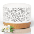 Earnest Living Essential Oil Diffuser White Ceramic Diffuser 500 ml Timers Night Lights and Auto Off Function Home Office Humidi