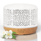 Earnest Living Essential Oil Diffuser White Ceramic Diffuser 500 ml Timers Night Lights and Auto Off Function Home Office Humidi