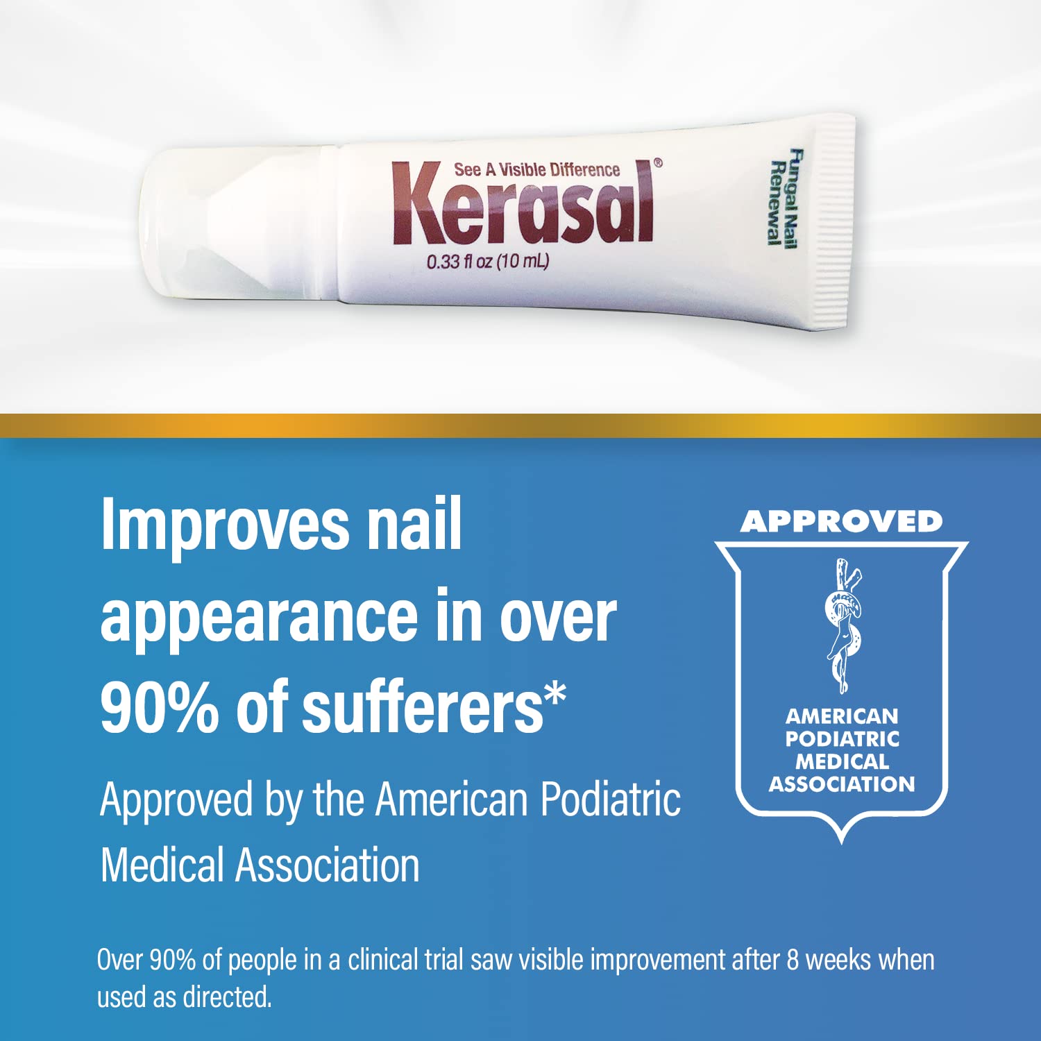 Kerasal Nail Renewal and Nail File Combo Pack, Restores Appearance of Discolored or Damaged Nails, 5 Heavy Duty Nail Files, 0.33