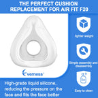 2 Packs Replacement Cushion (M) for F20, Reliable Seal & Softer Fit, Compatible with Original Frame, Great-Value & Durable Repla