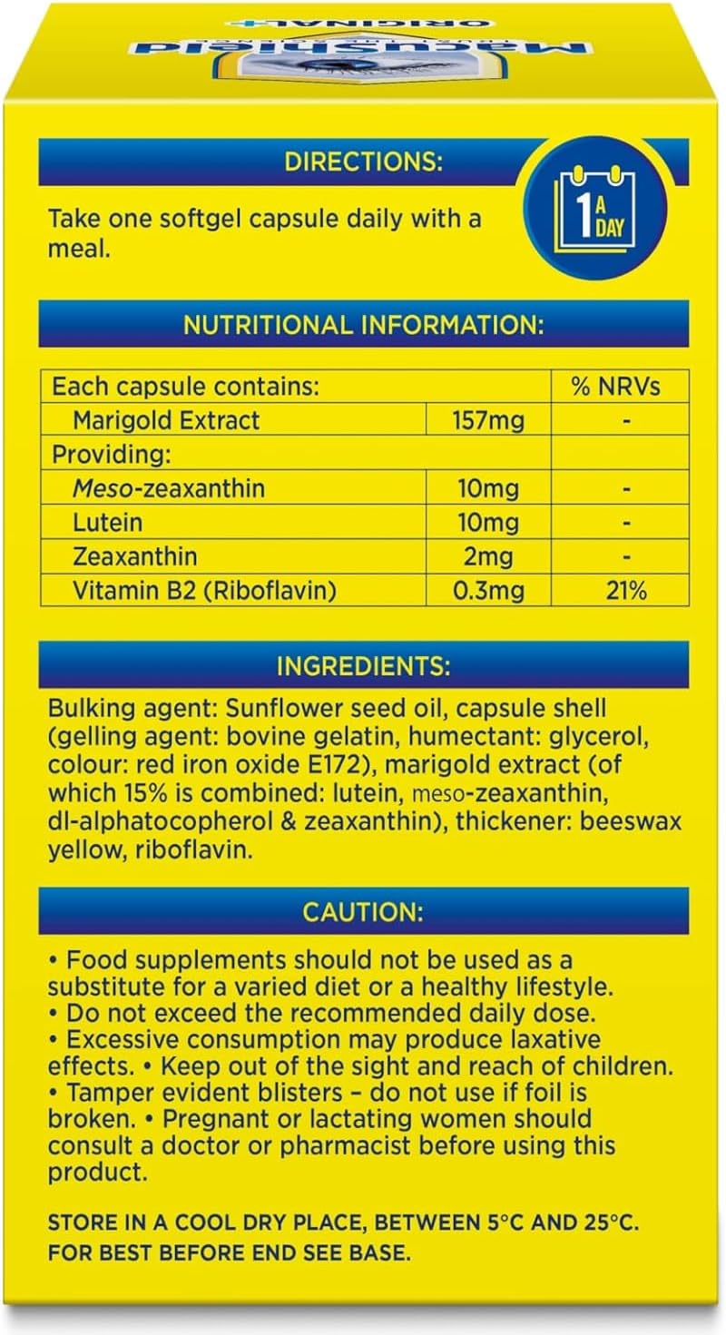 MacuShield Original+ Eye Health Supplement 90 Capsules