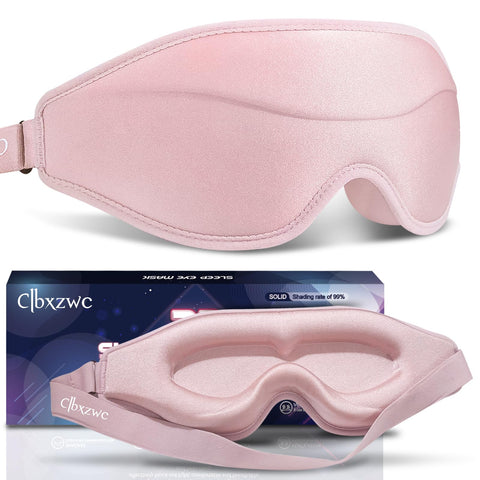 Clbxzwc 3D Advanced Eye Mask for Sleeping,Ultra Delicate Soft Skin Friendly Eye mask,100% Blackout Sleep Eye Mask for Sleep, Eye