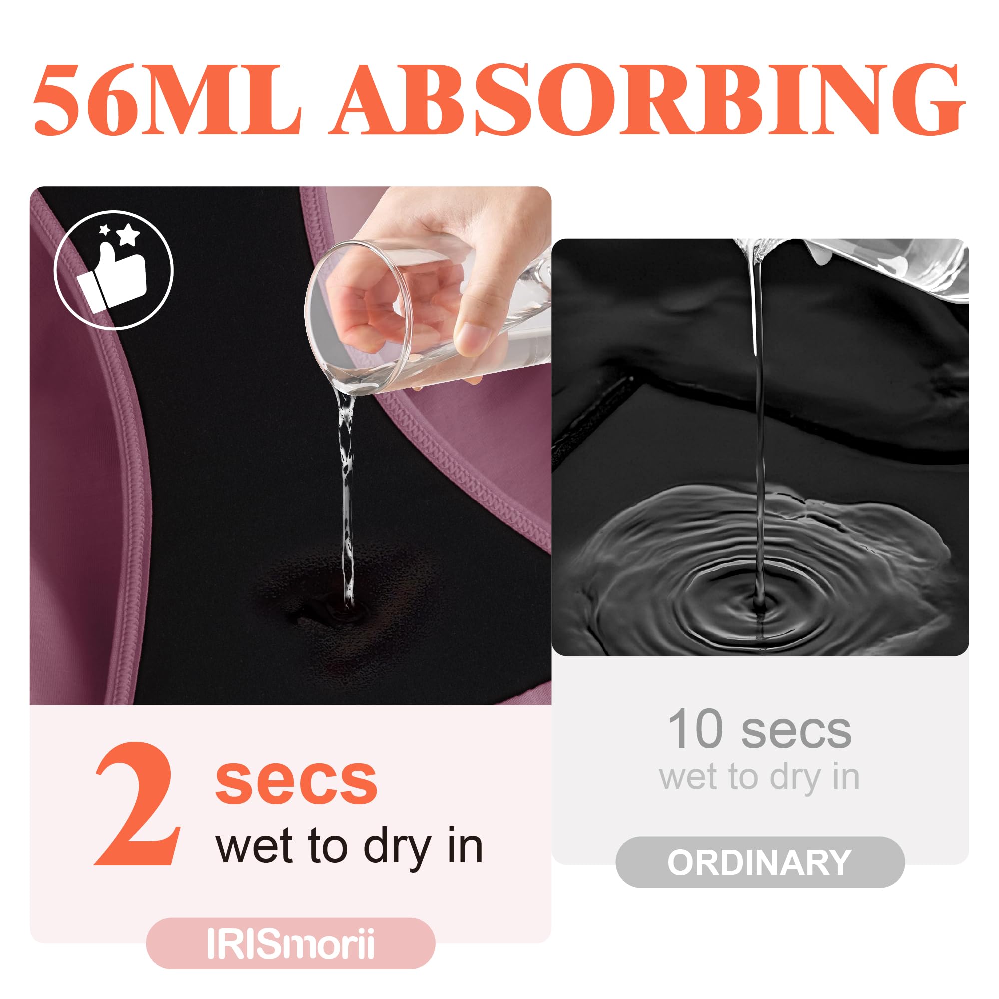 IRISMORII Leak Proof Incontinence Underwear for Women Washable Absorbent Bladder Control Postpartum Briefs 1Pack (Cherry XXL)