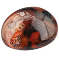 rockcloud Irregular Polished Banded Agate Palm Stones Worry Stones Pebble Healing Crystal with Velvet Bag