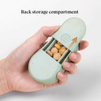 HyJeryty Light Green Precision Pill Cutter with Centering Guide - Safety Shield for Tiny & Small Pills, Vitamins, Tablets | Port