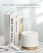 Essential Oil Diffuser, Aesthetic Ceramic Diffusers for Essential Oils,Ultrasonic 280ml Aroma Fragrance Diffuser with Cool Mist