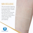 Dynarex Oil Emulsion Dressings, Wound Care, Absorbent, 3    x 3    Sterile Knitted Gauze Dressing with Emulsion Blend of Petrola