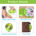 Pill Organizer Weekly 3PCS,INVODA Pill Case 7 Day 3 Times Medicine Pill Dispenser,Push Button Rotate Pill Planner with 7 Compart